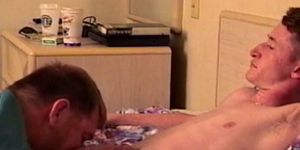 AUNTIE BOBS - Amateur with cock piercing rimmed and sucked off slowly