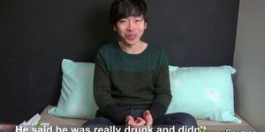 Japanese dude cum covered - video 1
