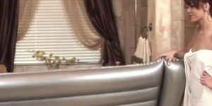 Wife invites her man under the shower
