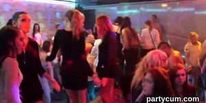 Horny cuties get totally insane and stripped at hardcore party