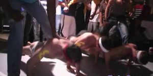 Wrestling college studs blow dicks at hazing