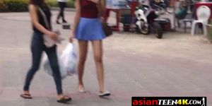 Petite Asian Teen is getting her pussy fucked by a horny stranger