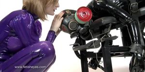 GasMask Girl Torture With Zara Durose Latex