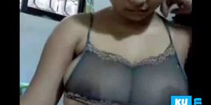 young indian shows her huge tits in webcam - video 3