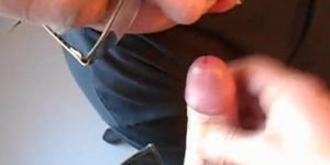 Me sucking a young cock while wanking mine