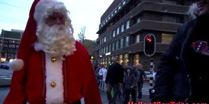 Santa in Europa auf der Suche nach Nutten