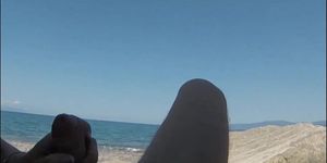 Girl sucks dick in public beach and gets caught by stranger - MissCreamy