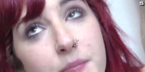 redheaded teen has a hard time swallowing 16 loads of cum