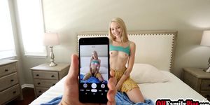 Super skinny blonde teen stepsis finding solace on bros big cock (Lily Larimar)