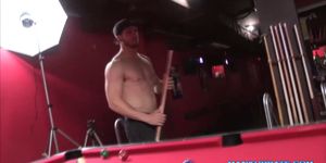 Gay dude with a pleasant body enjoys solo masturbation