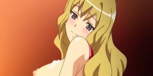 Sexy blonde anime doll fucks boner with huge boobs - video 1