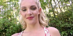 WANKZ- Blonde Teen Ally Brooks Pounded on Couch
