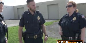 Nice titted cops love playing naughty with this huge dick