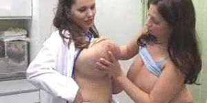 Patient Examines Her Doctors Huge Boobs. - Milena Velba