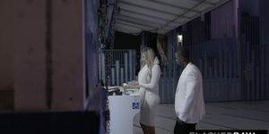 BLACKEDRAW Blonde trophy Wife Cucks Her Husband With BBC