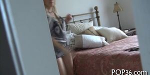Teen spreads lovely legs - video 78
