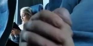 Flash Blonde Teen on Bus