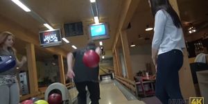 HUNT4K. Lucky fucker organizes wonderful pickup in bowling place