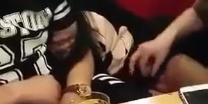 asian shemale sucked off in public restaurant