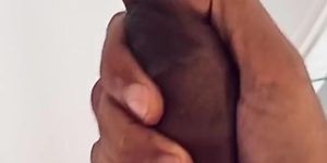Closeup of Loud Male Moaning BBC wanking with cumshot