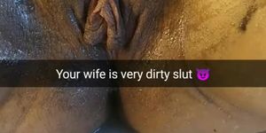 My perfect wife after very dirty gangbang! [Cuckold. Snapchat]
