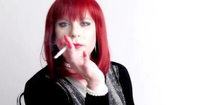 Smoking redhead