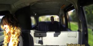 Sexy cab driver fucked on backseat - video 1