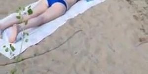 Cum on Angry Mature at Beach