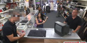 Hot latina screwed by nasty pawn keeper at the pawnshop