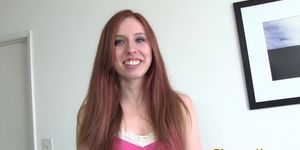 Redhead girlnextdoor dickriding passionately