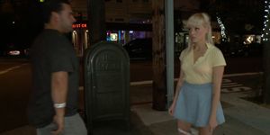 Gagged blonde is fucked in public (Princess Donna, Elyssa Greene)