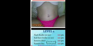 Sexy teen plays The Omegle Game