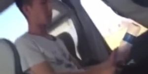 Guy caught jerking off into bottle on bus