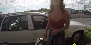 Roadside - Samantha uses Sex to get out of Paying