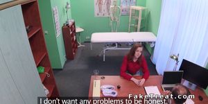 Redhead Euro student fucks doctor in fake hospital