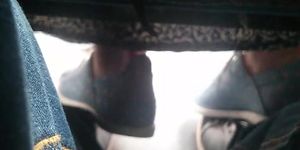 short candid trample in bus