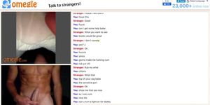 Omegle girl plays with her clit for muscular guy