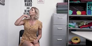 Leaked footage of shoplifter fucked in office by LP (Amber Chase)