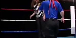 Gwen having sex with a midget wrestler