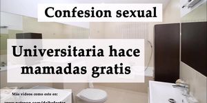 Confesión sexual: Ella hace mamadas por vicio. Audio español.