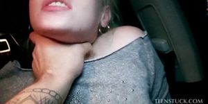 Blonde cunt banged hard and choked in POV