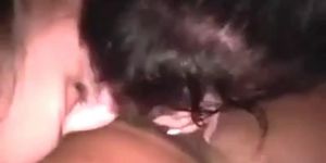 Amateur Blow Job Threesome and Cum Kissing
