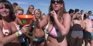 Hot Girls Flashing On The Beach