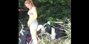 my friends wife gets caught naked during camping trip