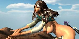Busty girls of video games dancing naked