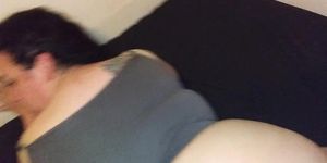Amateur pawg slut twerks phat ass and creamy pussy on big cock