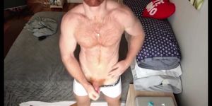 Ginger Hunk Seth Forena Bed Jerks his Cock Until He Cums