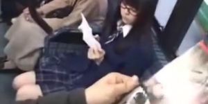 schoolgirl seduced and fucked by geek on bus