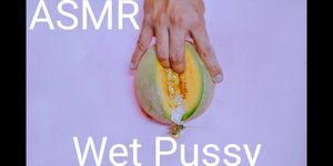 ASMR wet pussy with dildo