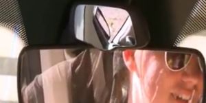 Two girls licking pussies in the car